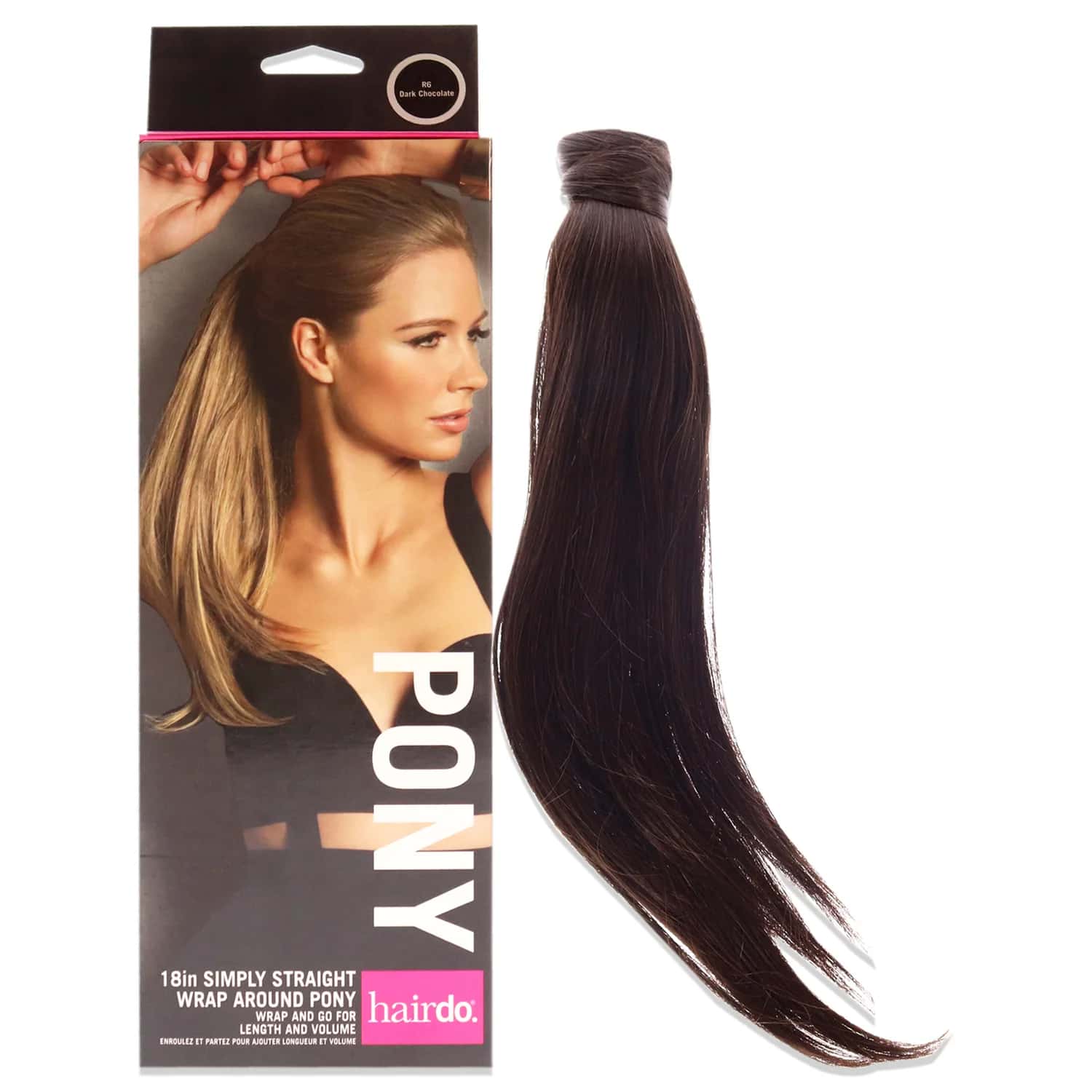 Hairdo Simply Straight Pony - R6 Dark Chocolate Ponytail 18 in for Women