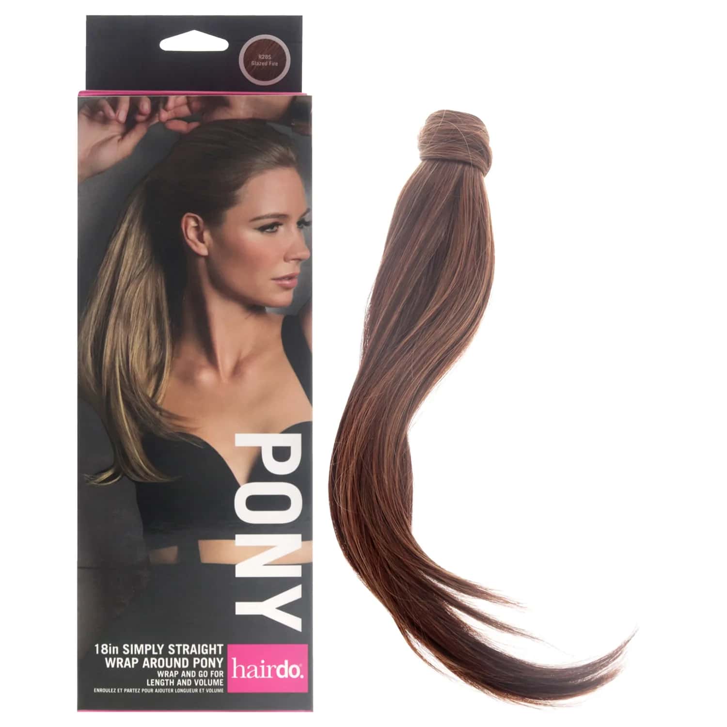 Hairdo Simply Straight Pony - R28S Glazed Fire Ponytail Extension 18 in for Women
