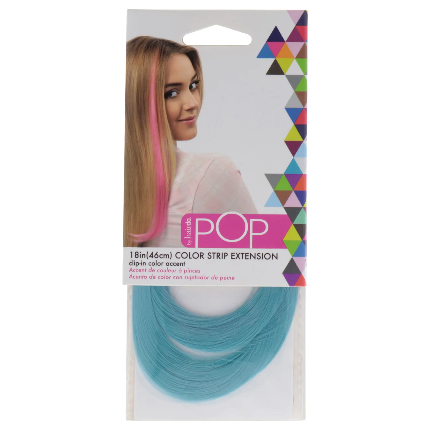Hairdo Pop Color Strip Extension - Blue Frosting Light Blue 18 in for Women