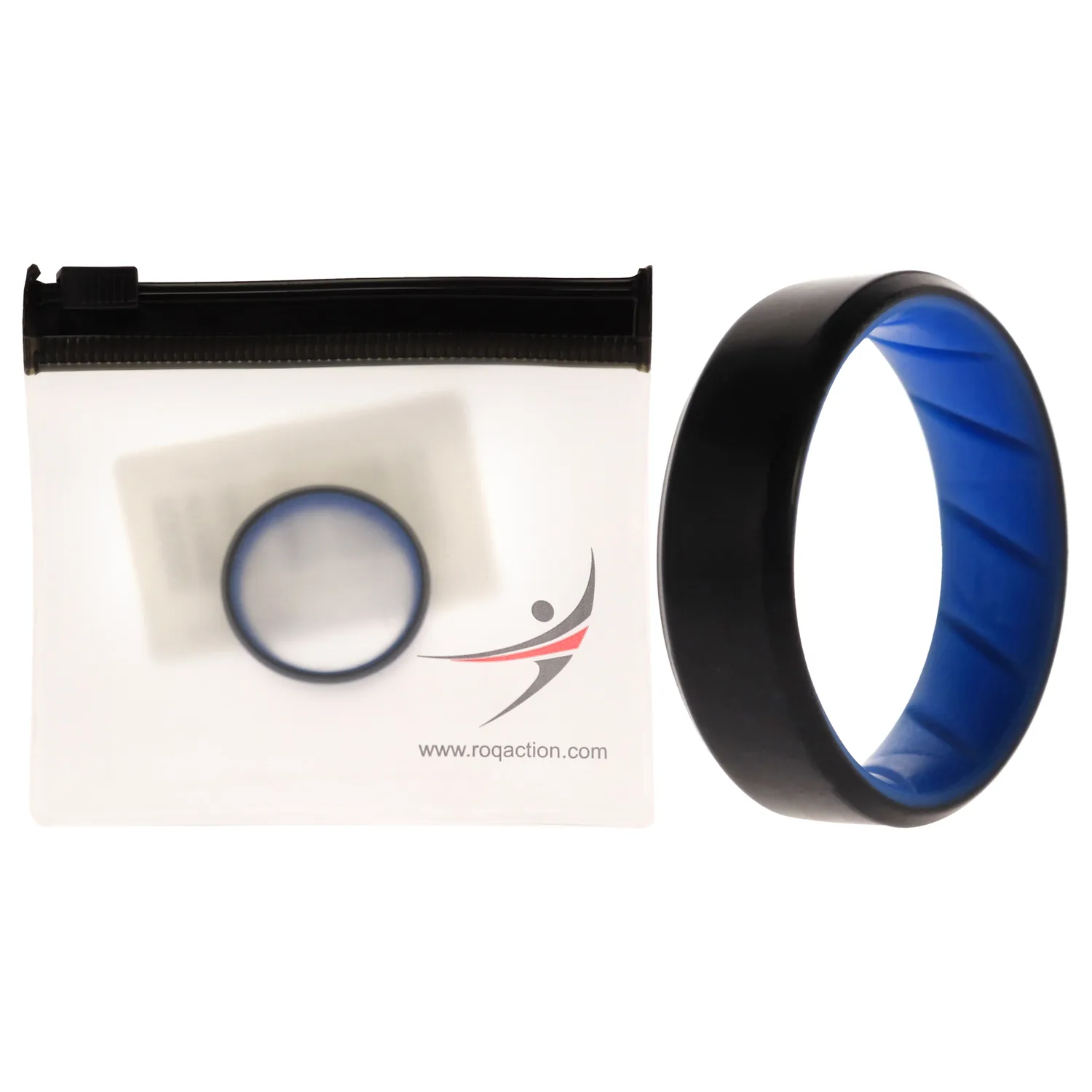 ROQ Beveled Duo Ring - Light Blue, Black for Men