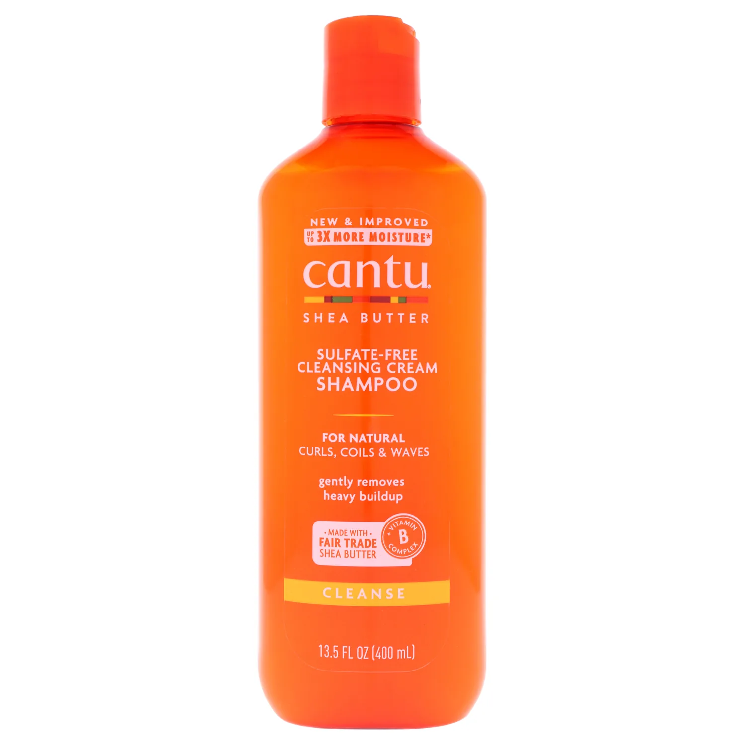 Cantu Shea Butter for Natural Hair Sulfate-Free Cleansing Cream Shampoo, 13.5 Ounce
