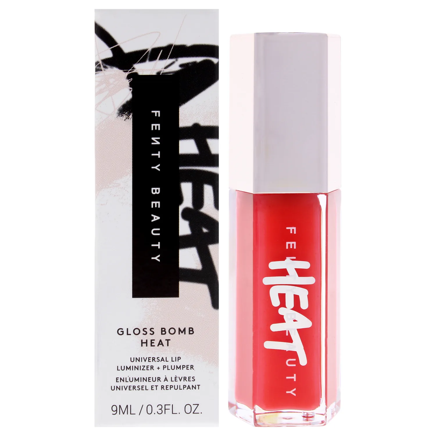 Fenty Beauty Gloss Bomb Heat Universal Lip Luminizer Plus Plumper - 01 Hot Cherry for Women - 0.3 oz Lip Gloss