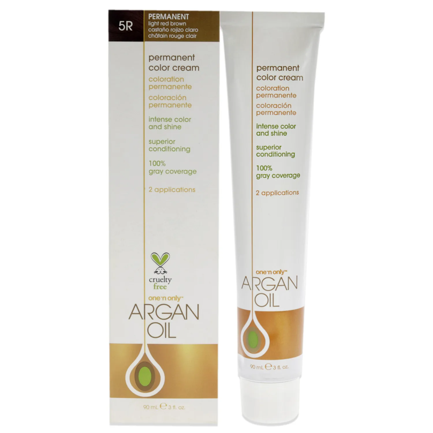 One n Only Argan Oil - 5R Light Red Brown Hair Color 3 oz