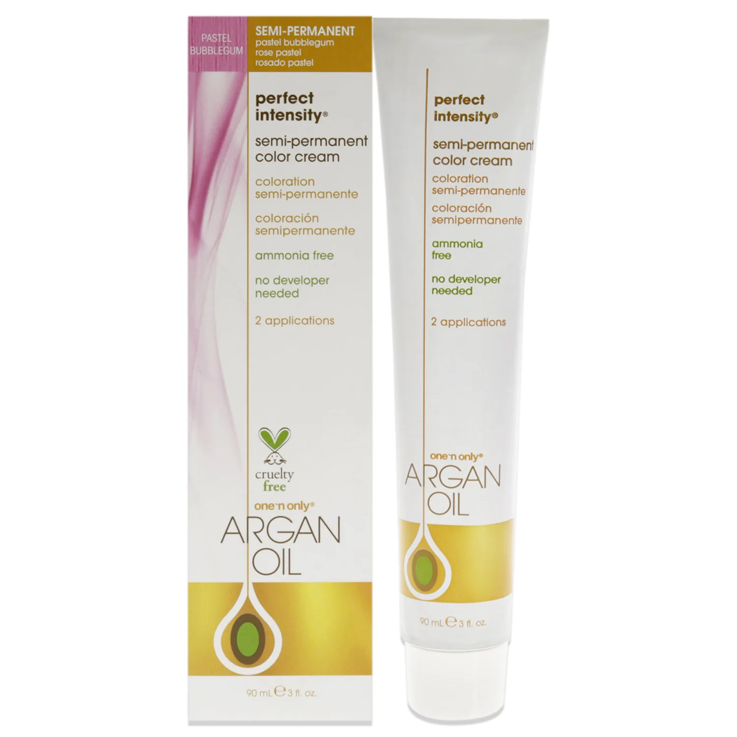 One n Only Argan Oil Perfect Intensity Semi-Permanent Color Cream - Pastel Bubblegum 3 oz
