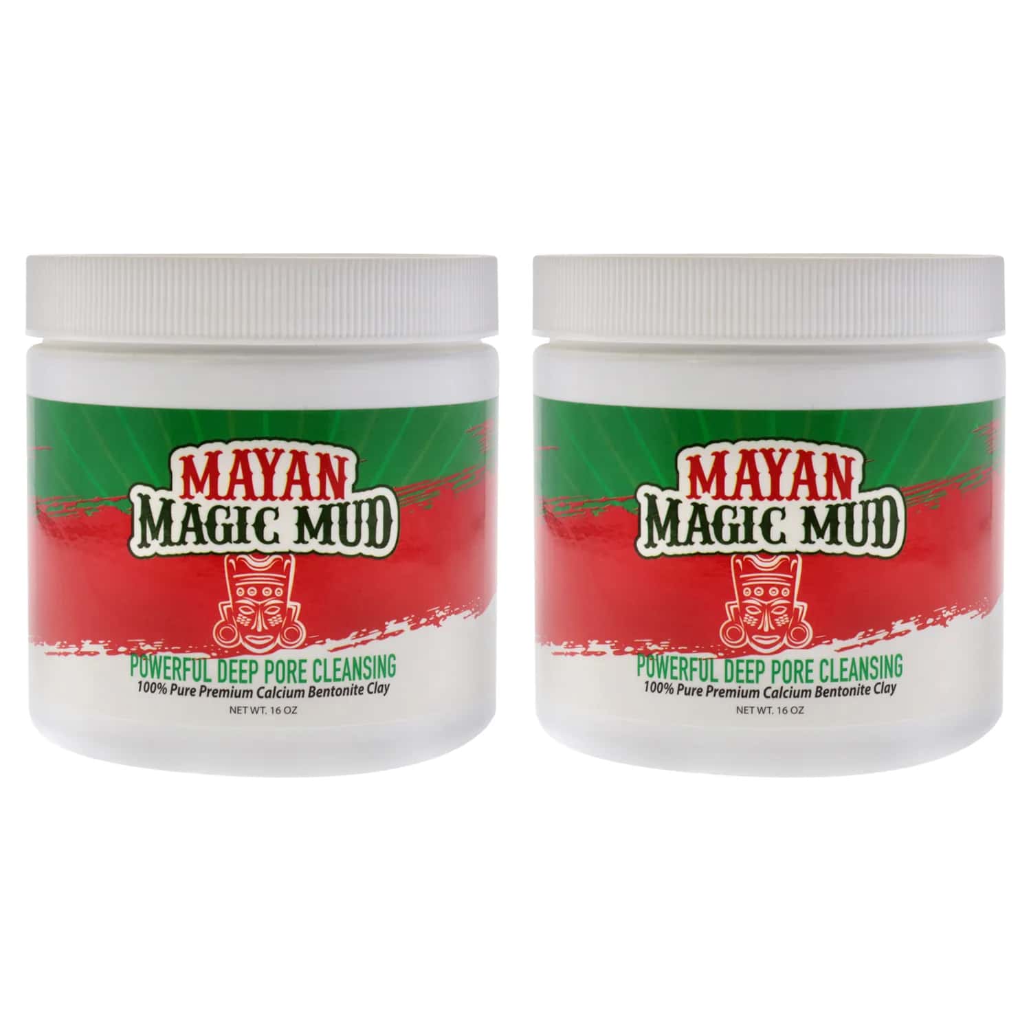 Mayan Magic Mud Powerful Deep Pore Cleansing Calcium Bentonite Clay Face Mask Peel 473ml / 16 oz