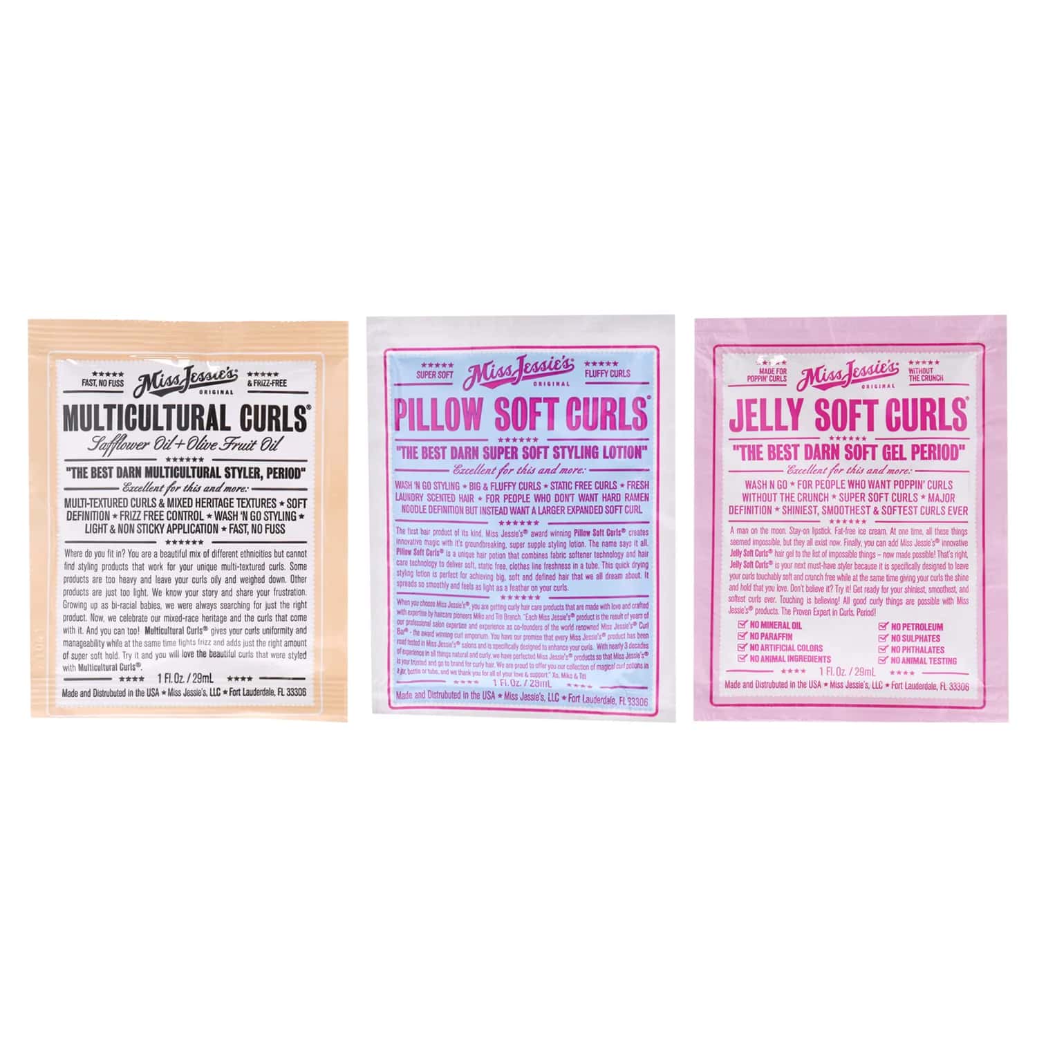 Miss Jessies Pillow Soft Curls With Jelly Soft Curl and Multi Cultural Curls Kit Hair Care Kit 1 oz