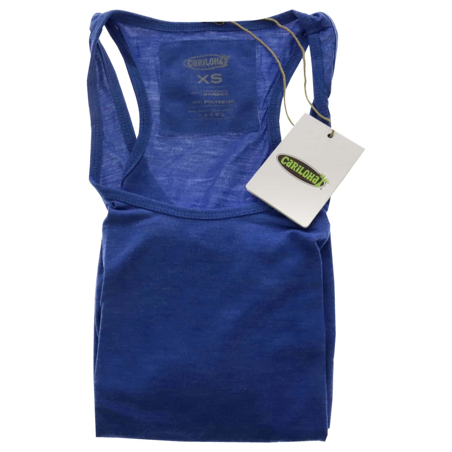 Cariloha Bamboo Racer Tank - Reef Blue Heather for Women