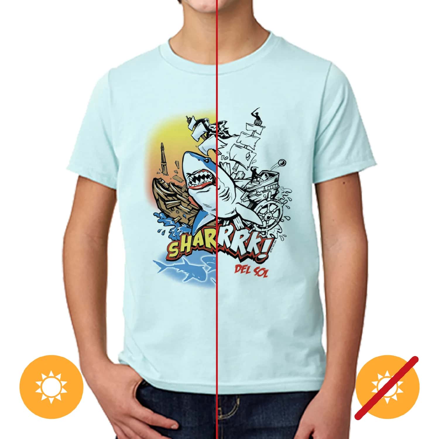 Del Sol Color Changing Crew Tee - Sharrrk!