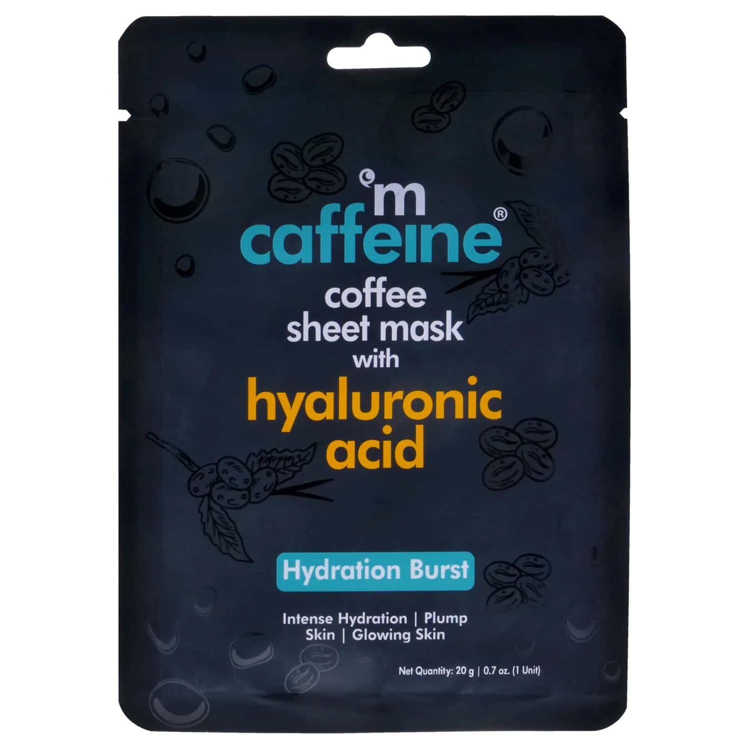 mCaffeine Coffee Sheet Mask with Hyaluronic Acid 21ml / 0.7 oz