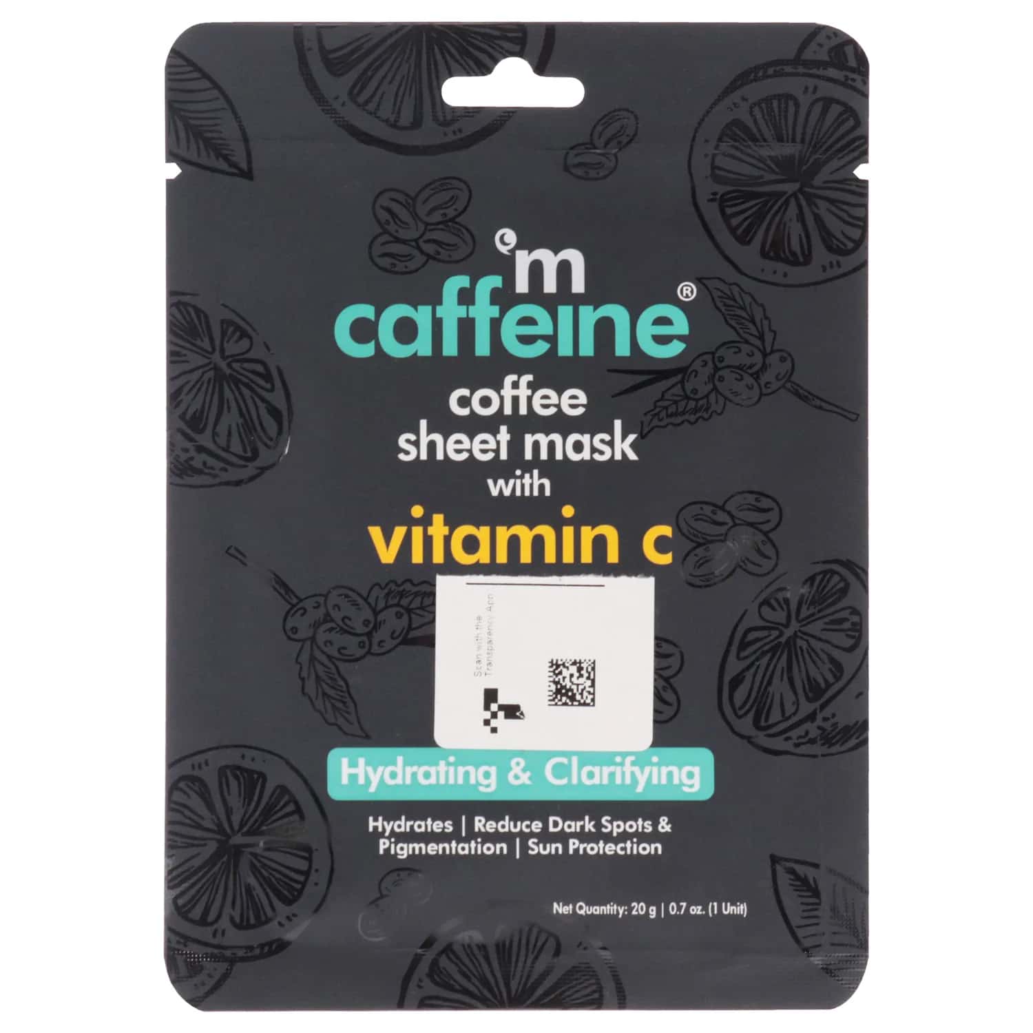 mCaffeine Coffee Sheet Mask with Vitamin C 21ml / 0.7 oz